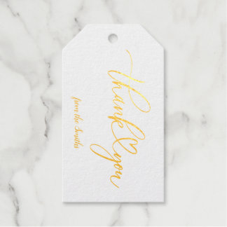 Elegant Calligraphy Customisable Thank You Gift Tags