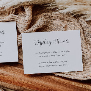 Elegant Calligraphy Display Shower Enclosure Card