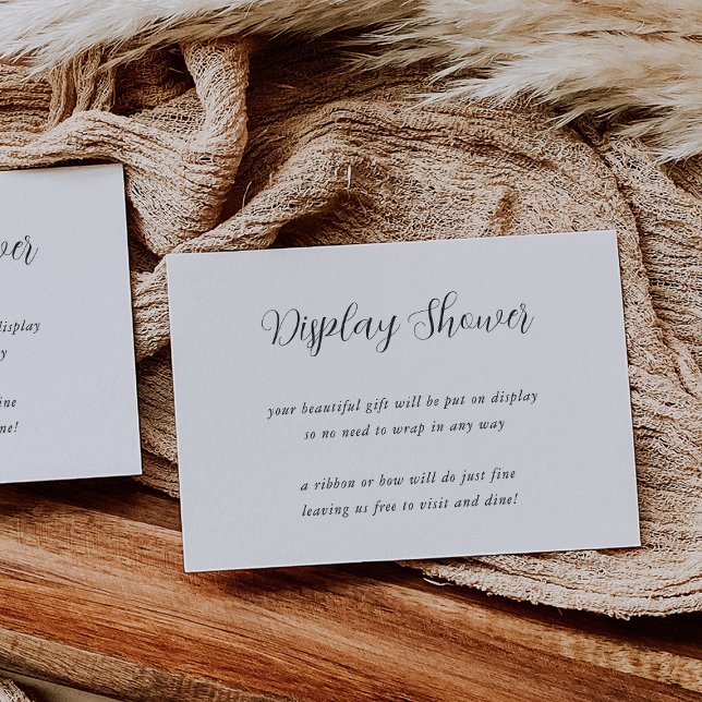 Elegant Calligraphy Display Shower Enclosure Card (Creator Uploaded)