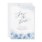 Elegant calligraphy dusty blue floral wedding