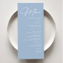 Elegant Calligraphy Dusty Blue Wedding