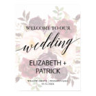Elegant Calligraphy | Faded Floral Wedding Welcome