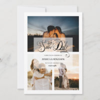 Elegant Calligraphy Faux Vellum Effect 3 Photo