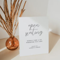 Elegant Calligraphy Find Your Seat Open Seating