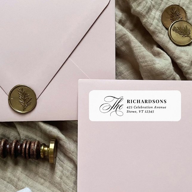 Elegant Calligraphy Formal Wedding Return Address (Creator Uploaded)