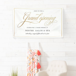 elegant calligraphy gold Grand Opening  Banner