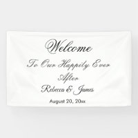 Elegant Calligraphy Happily Ever After Wedding Ba