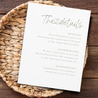 Elegant Calligraphy Heart Wedding Details