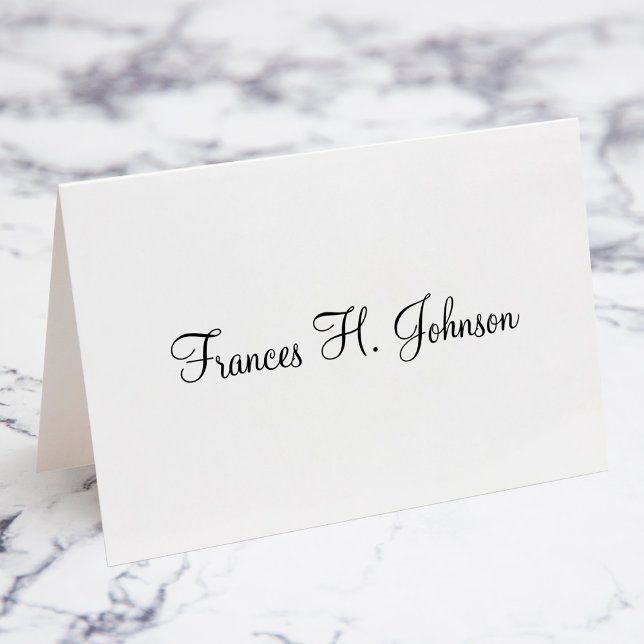 Elegant Calligraphy Individual Name Place Cards (Fold Your Own Individual Place Cards)