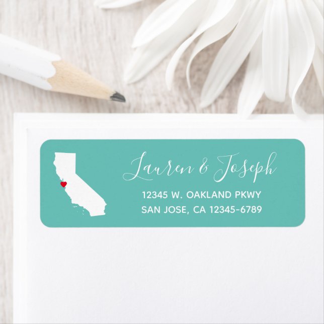 Elegant Calligraphy Light Teal California (Insitu)