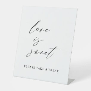 Elegant Calligraphy “Love Is Sweet” Wedding Sign