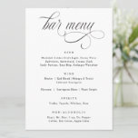 Elegant Calligraphy Luxury Wedding Bar Menu<br><div class="desc">Luxury Wedding Bar Menu: This elegant calligraphy wedding reception bar menu is perfect for a sophisticated classy wedding. See all of the matching products below.</div>