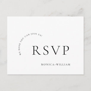 Elegant Calligraphy Menu Choice Wedding RSVP Postcard