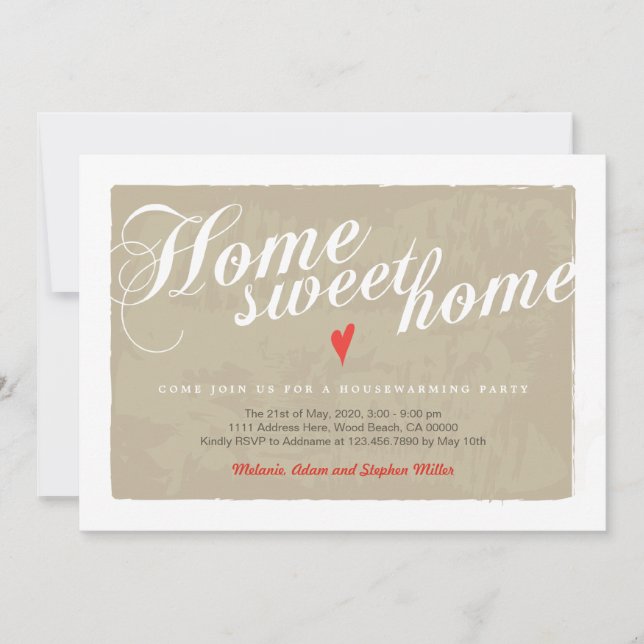 Elegant Calligraphy Modern Housewarming Invitation (Front)