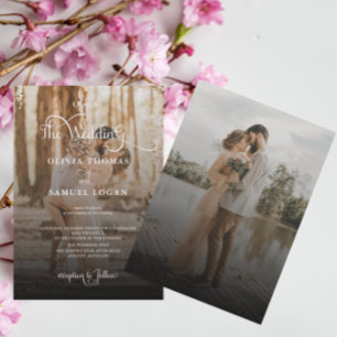 Elegant Calligraphy Modern Wedding Invitations