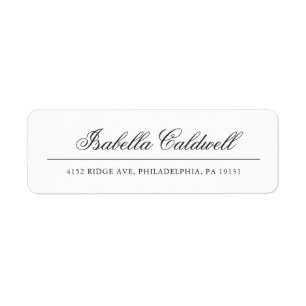Elegant Calligraphy Name Business Return Address