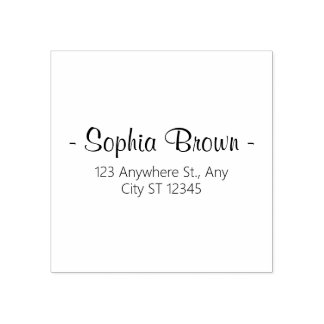 Elegant Calligraphy Name Return Address Stamp