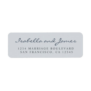Elegant Calligraphy Names Wedding Return Address