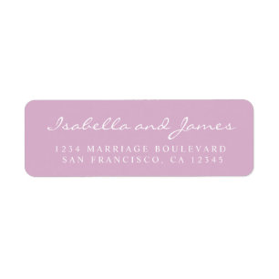 Elegant Calligraphy Names Wedding Return Address 