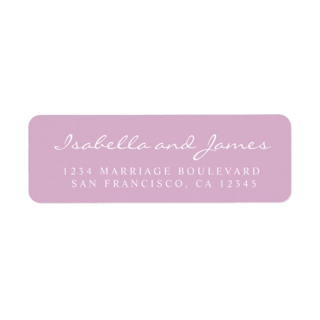Elegant Calligraphy Names Wedding Return Address  (Front)