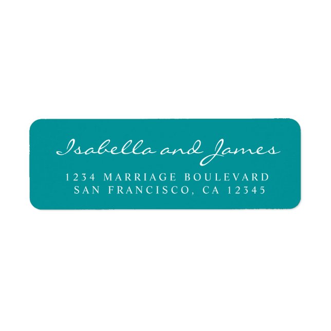 Elegant Calligraphy Names Wedding Return Address   (Front)