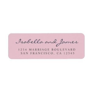 Elegant Calligraphy Names Wedding Return Address