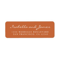 Elegant Calligraphy Names Wedding Return Address