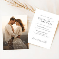 Elegant Calligraphy Overlay Photo Wedding