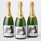 Elegant Calligraphy Photo Sparkling Wine Wedding L