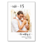 Elegant Calligraphy Photo Wedding Double Sided