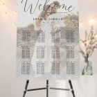 Elegant Calligraphy Photo Wedding Seating Chart