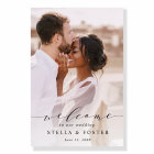 Elegant Calligraphy Photo Wedding Welcome
