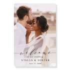 Elegant Calligraphy Photo Wedding Welcome