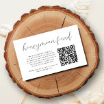 Elegant Calligraphy Qr Code Honeymoon Fund Enclosure Card<br><div class="desc">Elegant Calligraphy Qr Code Honeymoon Fund Enclosure Card</div>