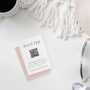 Elegant Calligraphy QR Code RSVP Enclosure Card