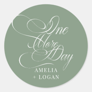Elegant Calligraphy Rehearsal Dinner Classic Round Sticker