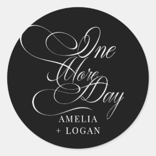 Elegant  Calligraphy  Rehearsal Dinner Classic Round Sticker