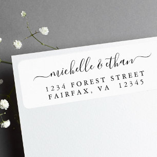 Elegant Calligraphy Return Address 