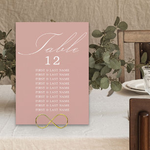 Elegant Calligraphy Rose Gold Table Seating Card