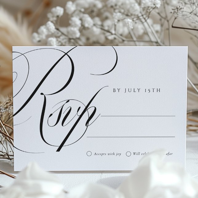 Elegant Calligraphy RSVP Card Wedding (Creator Uploaded)