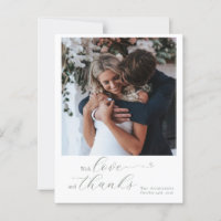 Elegant Calligraphy Sage Green Heart Wedding Photo