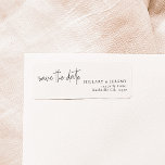 Elegant Calligraphy Save the Date Return Address<br><div class="desc">Where Dreams Meet Elegance Elevate your special day with our enchanting ensemble of stationery, meticulously crafted to infuse your wedding with whimsy and grace. From delicate invitations to exquisite place cards, this collection is a symphony of intricate calligraphy and timeless design. Create a celebration that's uniquely yours, as our Whimsical...</div>