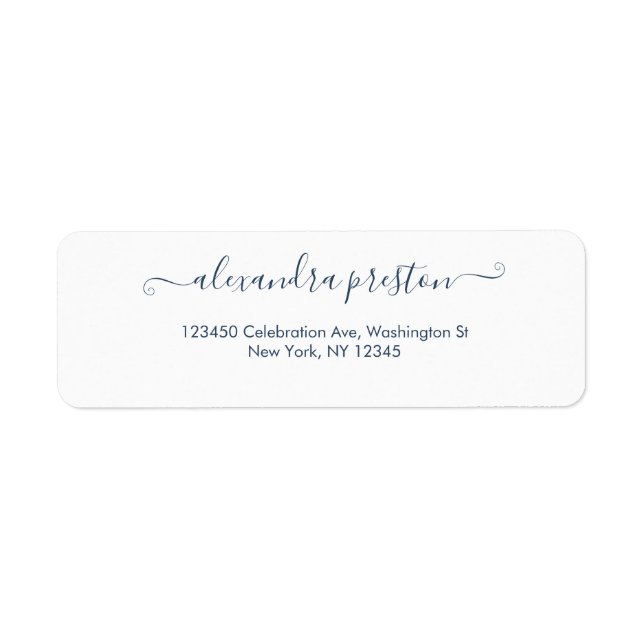 Elegant Calligraphy Script Address Label (Front)