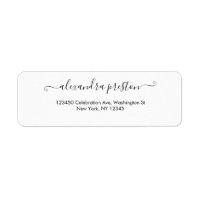 Elegant Calligraphy Script Address Label