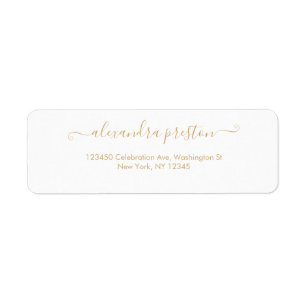 Elegant Calligraphy Script Address Label