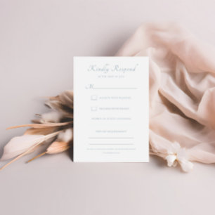Elegant Calligraphy Script Classic Wedding RSVP Card
