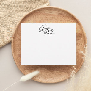 Elegant Calligraphy Script Couple Monogrammed Card