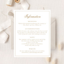 Elegant Calligraphy Script Gold Wedding Details