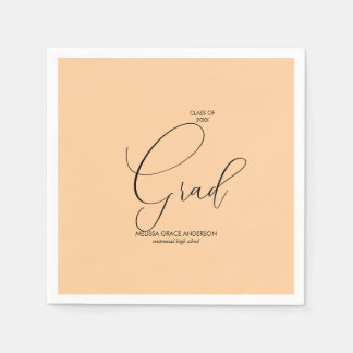 Elegant Calligraphy Script Graduation Napkin