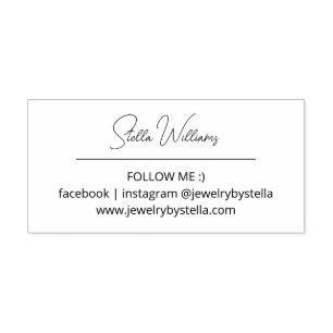Elegant Calligraphy Script Name Self-inking Stamp